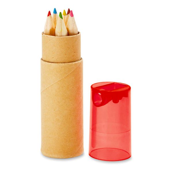 lapis de cor Lápis de cor em tubo com afia