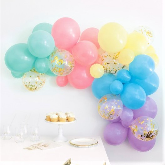 pastels balloon arch kit 40 pieces Mini arco de Balões Simples Cores pastel