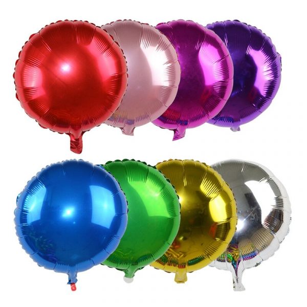 solid colours foil ballonns round 18 Balão Personalizado Redondo 46cm com hélio