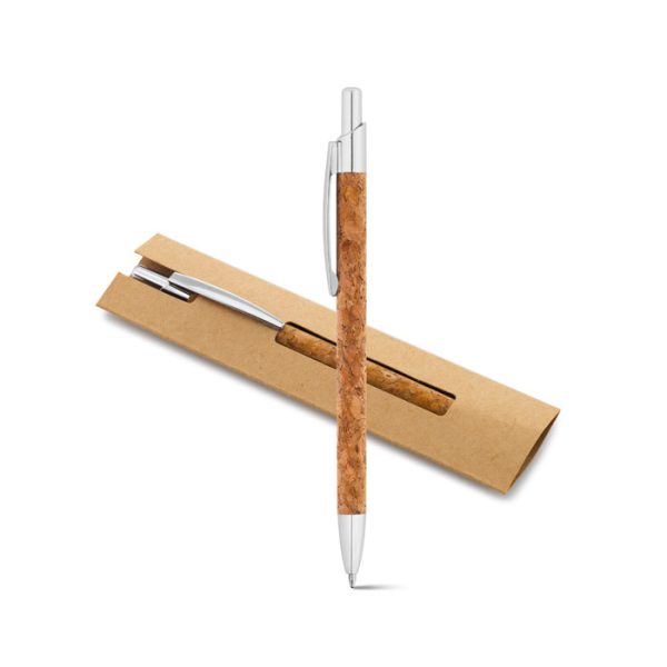 caneta cortica com estojo Caneta em bambu com estojo em cortiça
